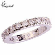 Load image into Gallery viewer, lingmei Round Cut Multi-color CZ Silver 925 Ring