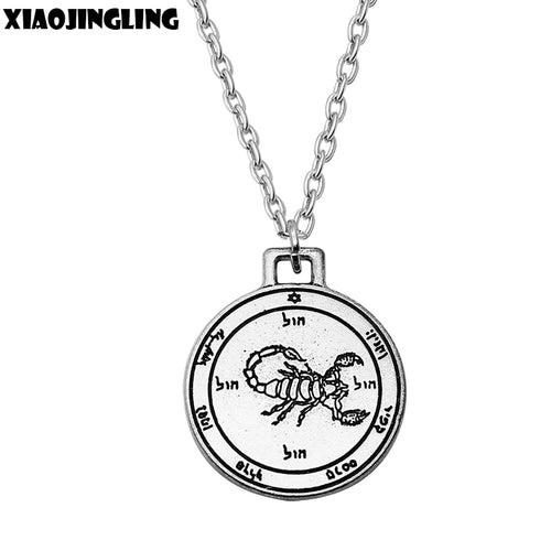 XIAOJINGLING Personality Scorpion Round Pendant Necklaces
