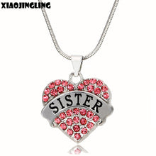 Load image into Gallery viewer, XIAOJINGLING Best Selling Pink Crystal Heart Pendants Necklace