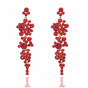 Olaru Fashion Crystal Grape Stud Earrings