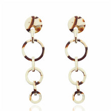 Load image into Gallery viewer, Olaru Vintage Long Acetate plate Star Stud Earrings