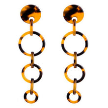 Load image into Gallery viewer, Olaru Vintage Long Acetate plate Star Stud Earrings