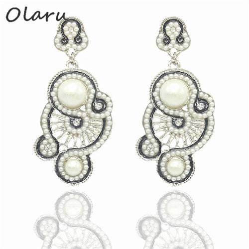 Olaru Jewelry Good quality Bohemia NEW Fashion Jewelry Pearl Drop Earring