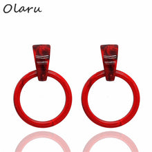 Load image into Gallery viewer, Olaru Bohemian korean Circle Stud Earring