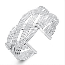 Load image into Gallery viewer, 925 Sterling Silver Jewelry Female Simple Bar Round Stick Double High Quality mix Bracelet