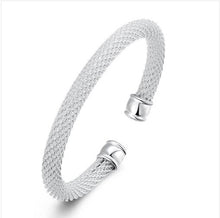 Load image into Gallery viewer, 925 Sterling Silver Jewelry Female Simple Bar Round Stick Double High Quality mix Bracelet