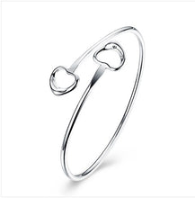 Load image into Gallery viewer, 925 Sterling Silver Jewelry Female Simple Bar Round Stick Double High Quality mix Bracelet