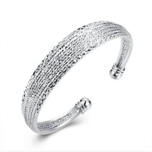 Load image into Gallery viewer, 925 Sterling Silver Jewelry Female Simple Bar Round Stick Double High Quality mix Bracelet