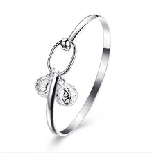 Load image into Gallery viewer, 925 Sterling Silver Jewelry Female Simple Bar Round Stick Double High Quality mix Bracelet