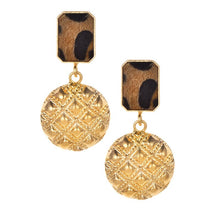 Load image into Gallery viewer, Geometric Round Square Drop Earrings
