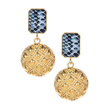 Load image into Gallery viewer, Geometric Round Square Drop Earrings