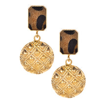 Load image into Gallery viewer, Geometric Round Square Drop Earrings